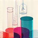 Symbol für Forschung und Entwicklung: Laborgeräte und Pigmente